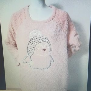 XL Pink Faded Glory Chilly Willy Penguin Sweater